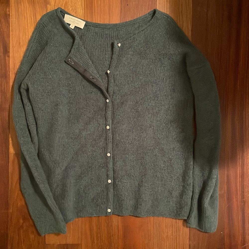 Sezane gaspard jumper in sage